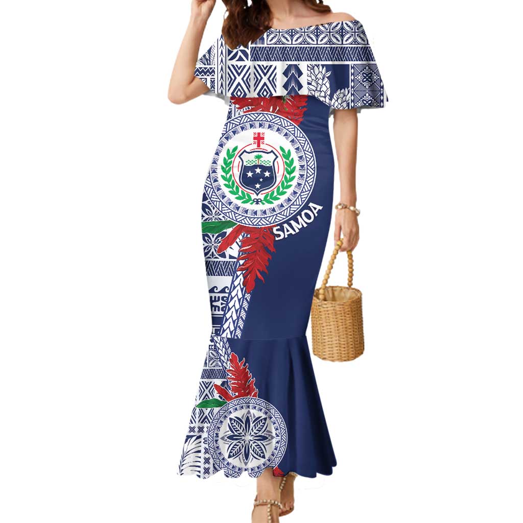 Samoa Rugby Personalized Mermaid Dress Toa Samoa Myriad Siapo