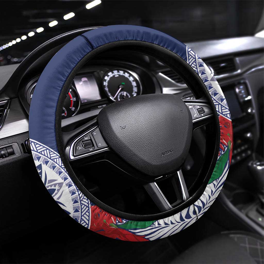 Samoa Rugby Steering Wheel Cover Toa Samoa Myriad Siapo