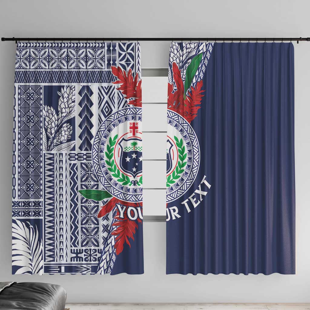 Samoa Rugby Personalized Window Curtain Toa Samoa Myriad Siapo