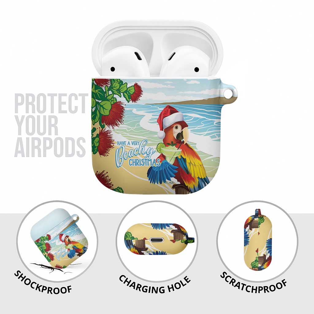 Have A Very Beach Christmas AirPods Case Parrot By Lehua Flower LT7 - Polynesian Pride