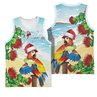 Have A Very Beach Christmas Basketball Jersey Parrot By Lehua Flower LT7 - Polynesian Pride