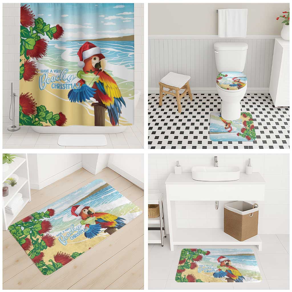 Have A Very Beach Christmas Bathroom Set Parrot By Lehua Flower - Polynesian Pride