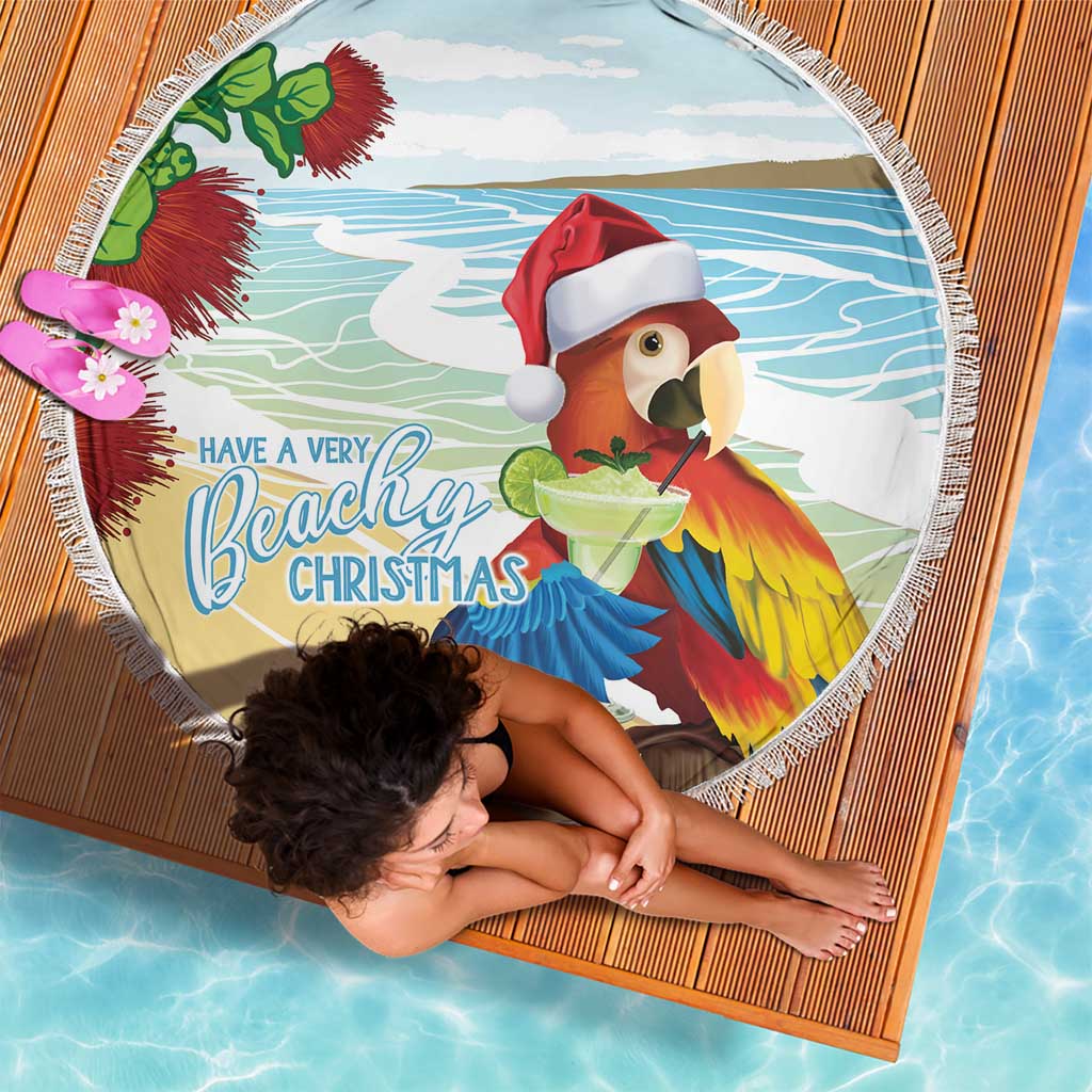 Have A Very Beach Christmas Beach Blanket Parrot By Lehua Flower LT7 - Polynesian Pride