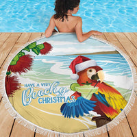 Have A Very Beach Christmas Beach Blanket Parrot By Lehua Flower LT7 - Polynesian Pride