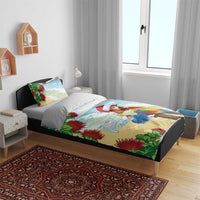 Have A Very Beach Christmas Bedding Set Parrot By Lehua Flower - Polynesian Pride