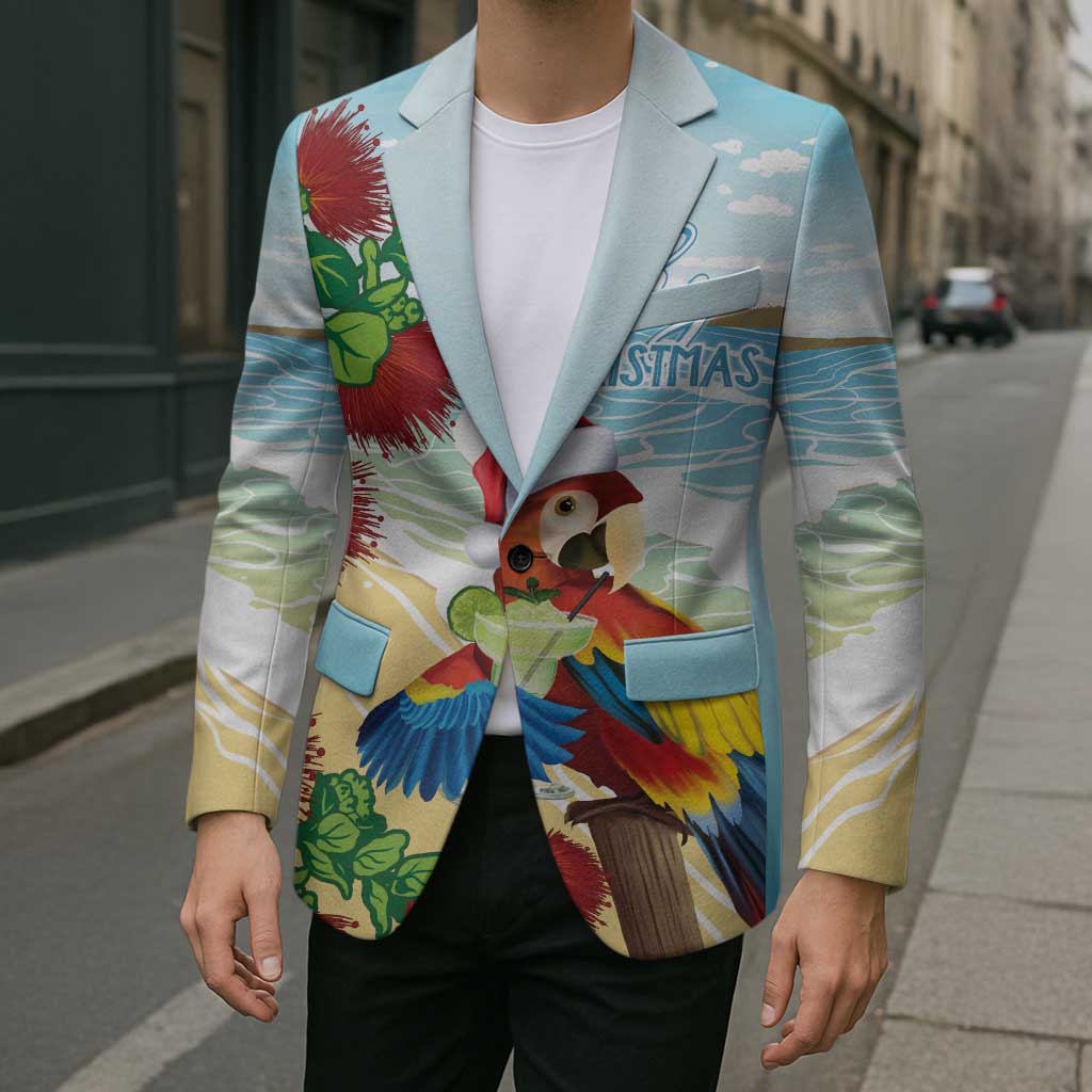 Have A Very Beach Christmas Blazer Parrot By Lehua Flower LT7 - Polynesian Pride