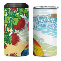 Have A Very Beach Christmas 4 in 1 Can Cooler Tumbler Parrot By Lehua Flower LT7 One Size: 16 oz Art - Polynesian Pride