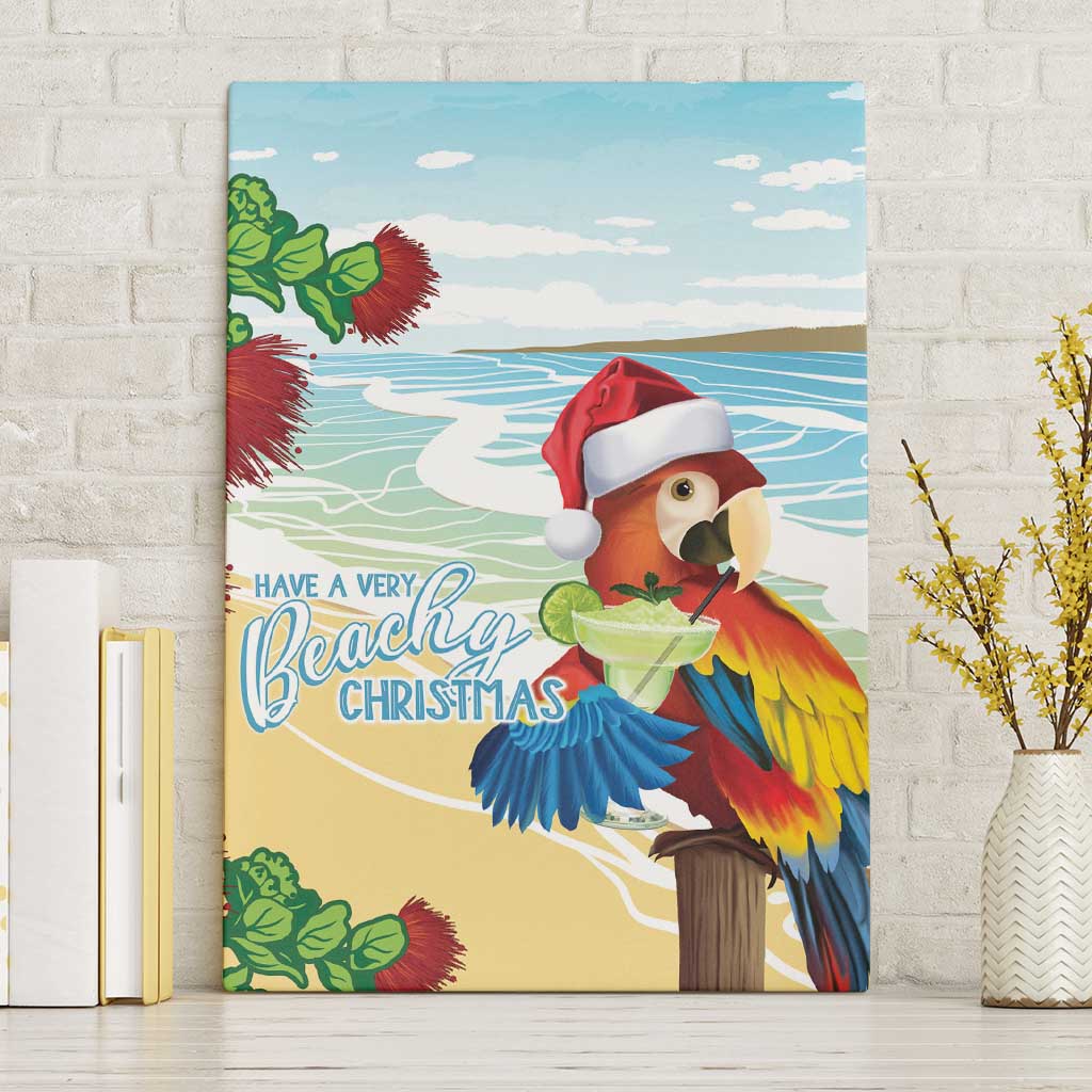 Have A Very Beach Christmas Canvas Wall Art Parrot By Lehua Flower LT7 Without Frame Art - Polynesian Pride