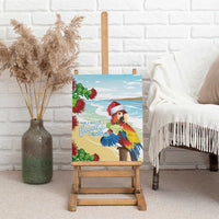 Have A Very Beach Christmas Canvas Wall Art Parrot By Lehua Flower LT7 - Polynesian Pride