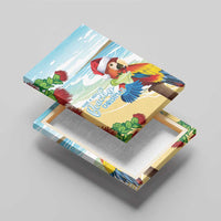 Have A Very Beach Christmas Canvas Wall Art Parrot By Lehua Flower LT7 - Polynesian Pride