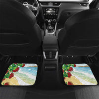 Have A Very Beach Christmas Car Mats Parrot By Lehua Flower LT7 Set 2pcs - Back Art - Polynesian Pride