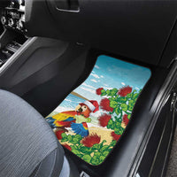 Have A Very Beach Christmas Car Mats Parrot By Lehua Flower LT7 - Polynesian Pride