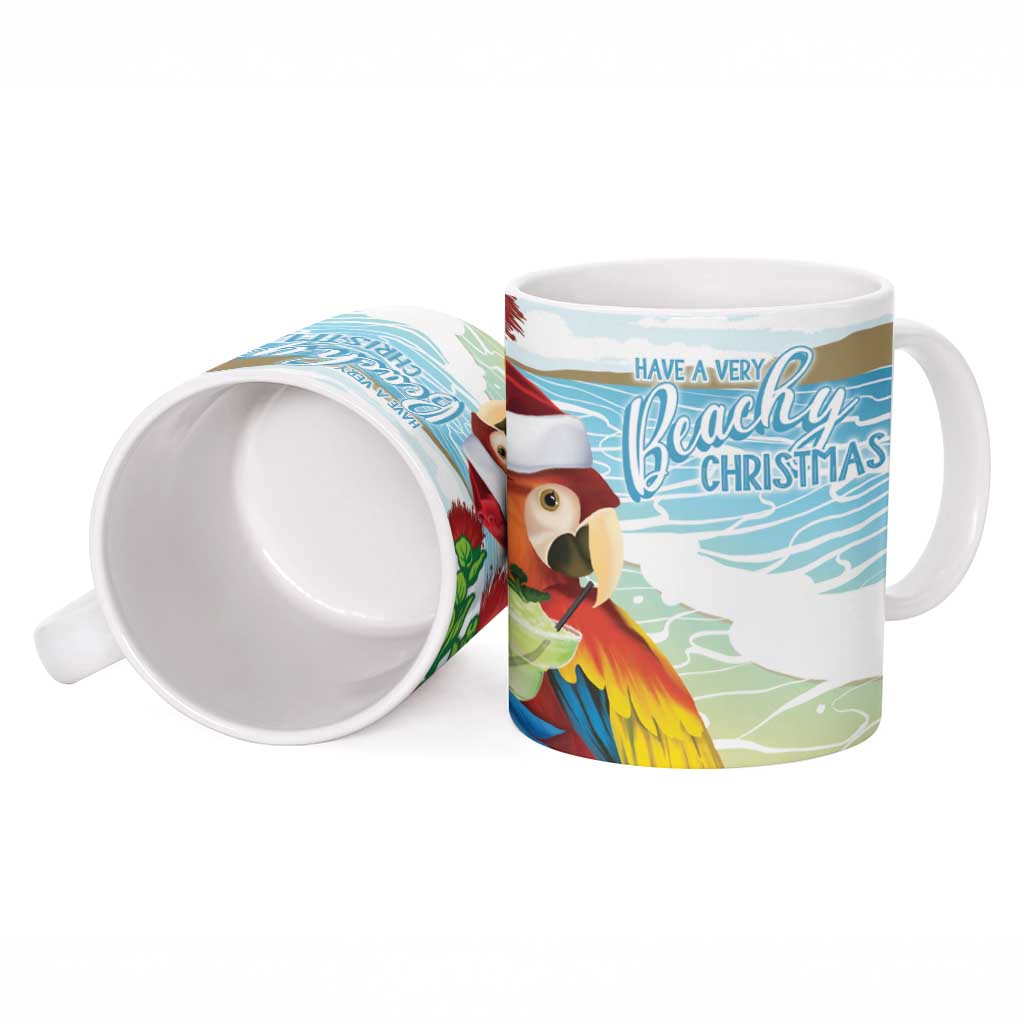 Have A Very Beach Christmas Ceramic Mug Parrot By Lehua Flower LT7 - Polynesian Pride