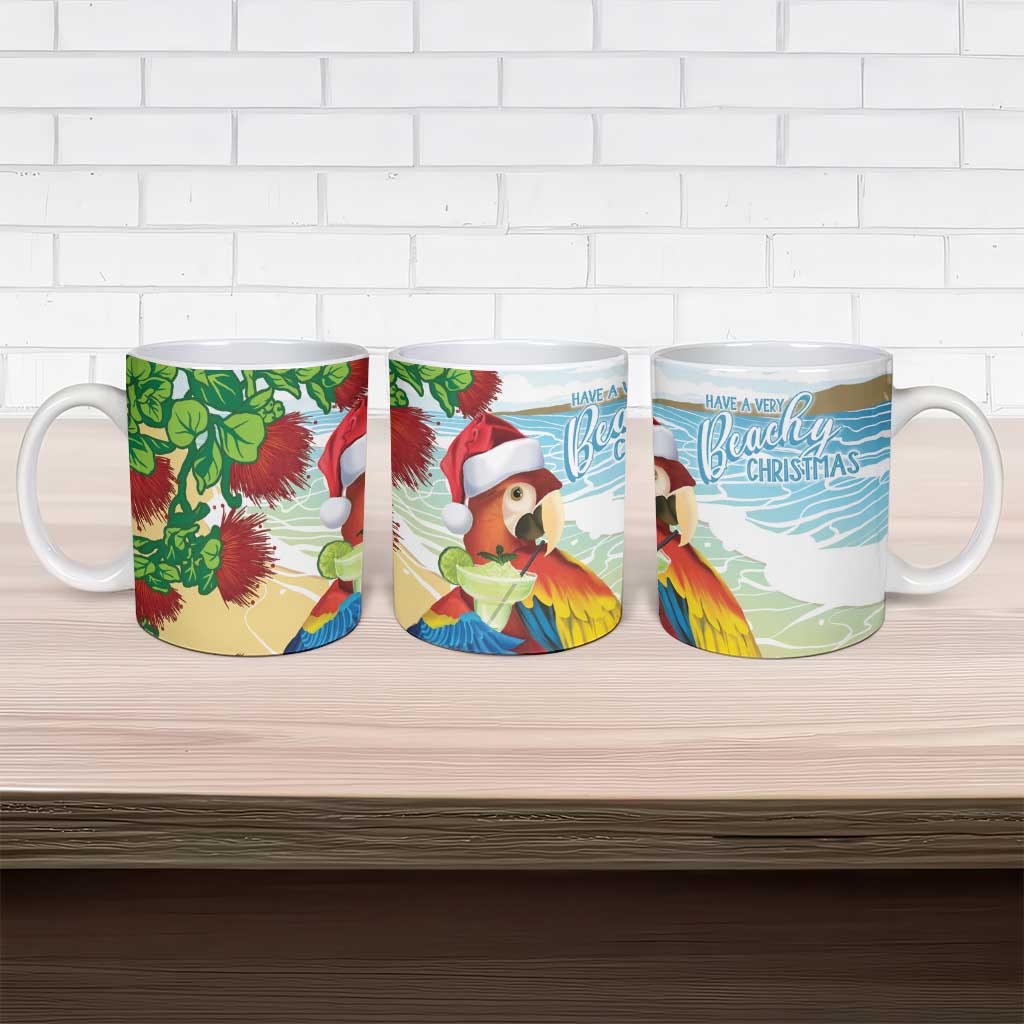 Have A Very Beach Christmas Ceramic Mug Parrot By Lehua Flower LT7 - Polynesian Pride