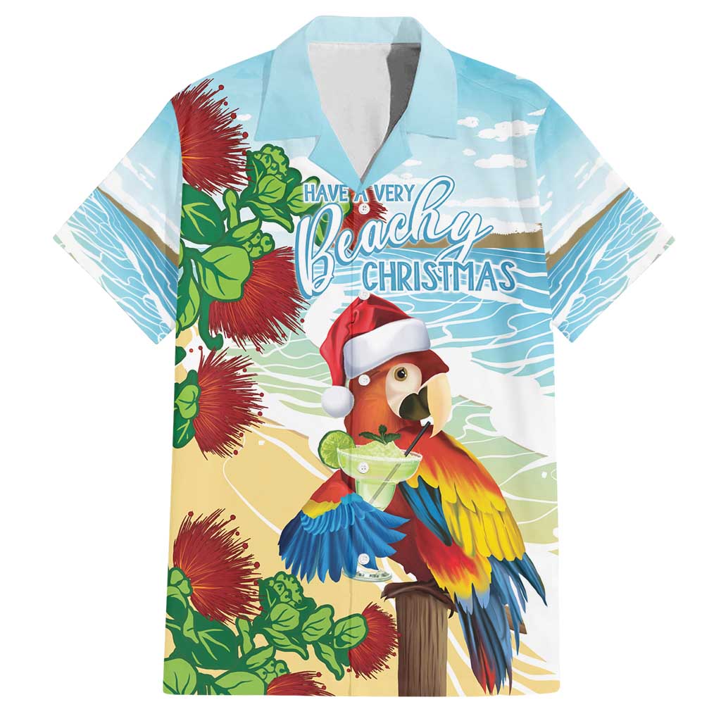 Have A Very Beach Christmas Family Matching Long Sleeve Bodycon Dress and Hawaiian Shirt Parrot By Lehua Flower - Polynesian Pride