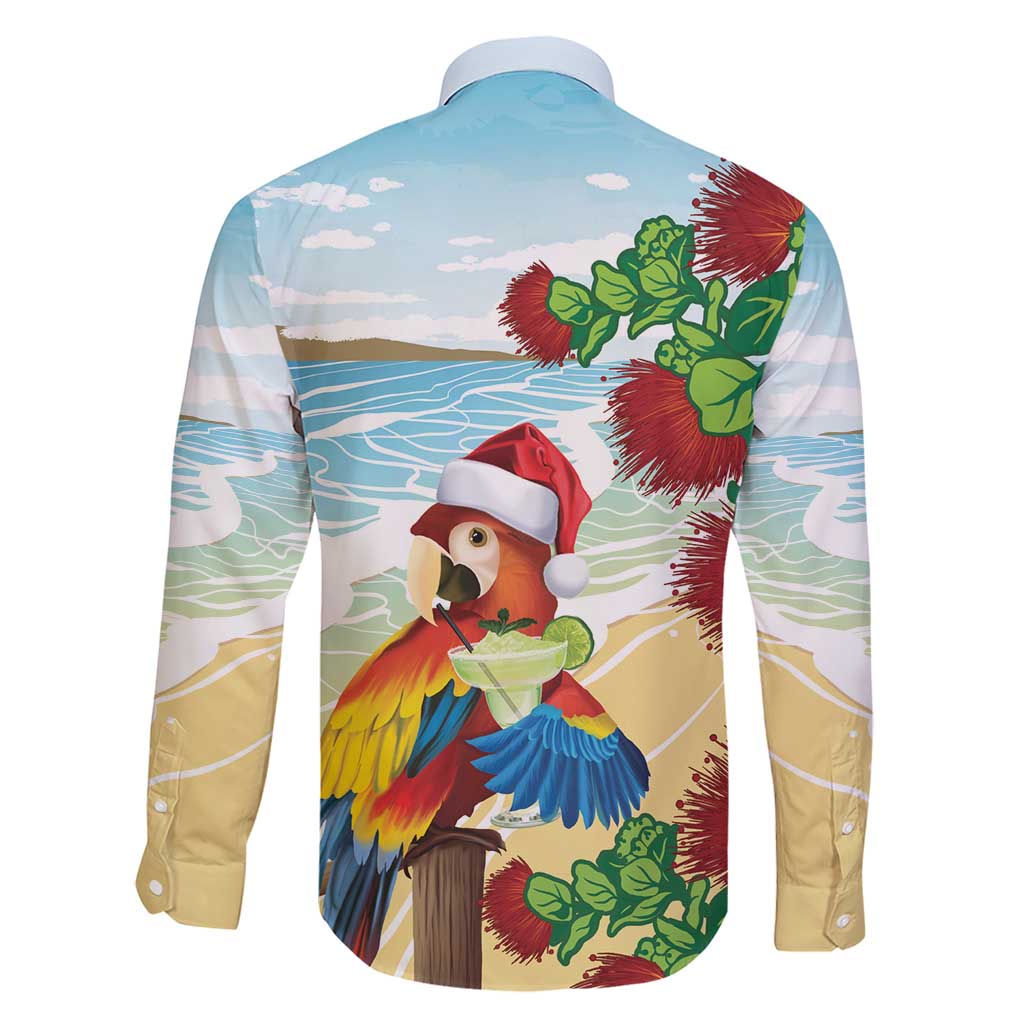 Have A Very Beach Christmas Family Matching Short Sleeve Bodycon Dress and Hawaiian Shirt Parrot By Lehua Flower - Polynesian Pride