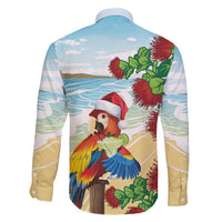 Have A Very Beach Christmas Family Matching Short Sleeve Bodycon Dress and Hawaiian Shirt Parrot By Lehua Flower - Polynesian Pride