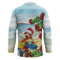 Have A Very Beach Christmas Hockey Jersey Parrot By Lehua Flower LT7 - Polynesian Pride