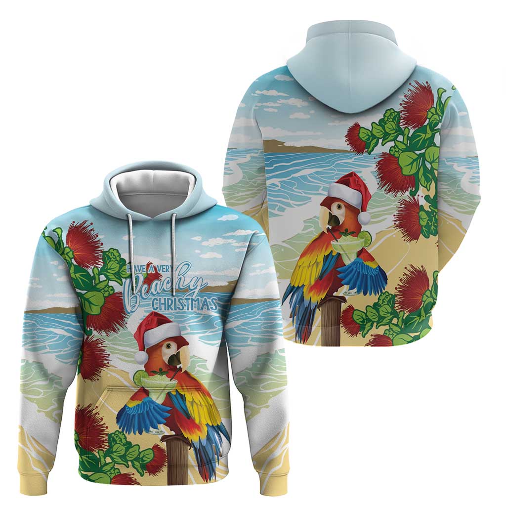 Have A Very Beach Christmas Hoodie Parrot By Lehua Flower - Polynesian Pride