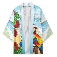 Have A Very Beach Christmas Kimono Parrot By Lehua Flower - Polynesian Pride