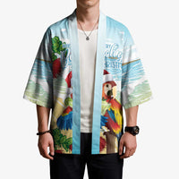 Have A Very Beach Christmas Kimono Parrot By Lehua Flower - Polynesian Pride
