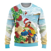 Have A Very Beach Christmas Ugly Christmas Sweater Parrot By Lehua Flower - Polynesian Pride
