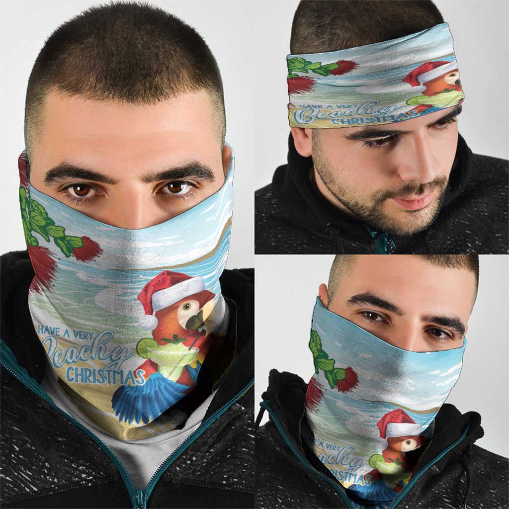 Have A Very Beach Christmas Neck Gaiter Parrot By Lehua Flower - Polynesian Pride