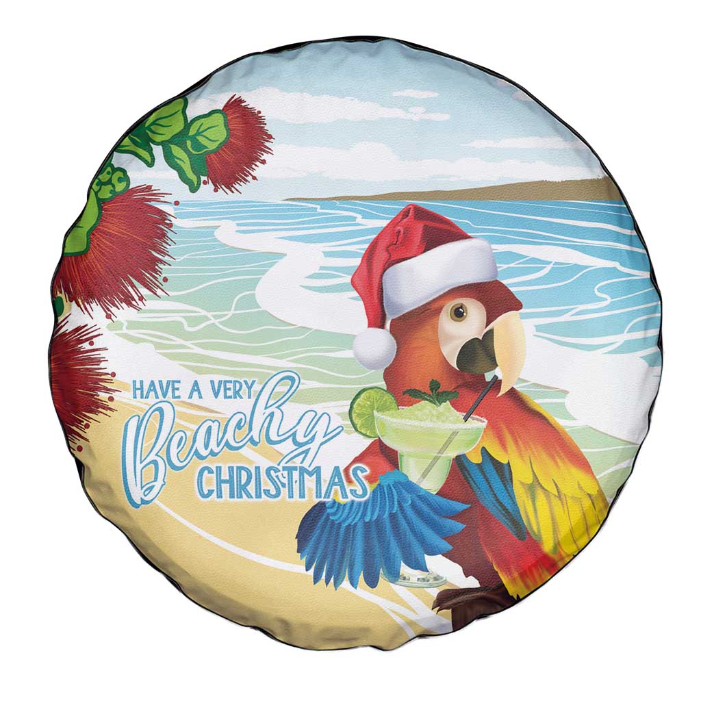 Have A Very Beach Christmas Spare Tire Cover Parrot By Lehua Flower - Polynesian Pride