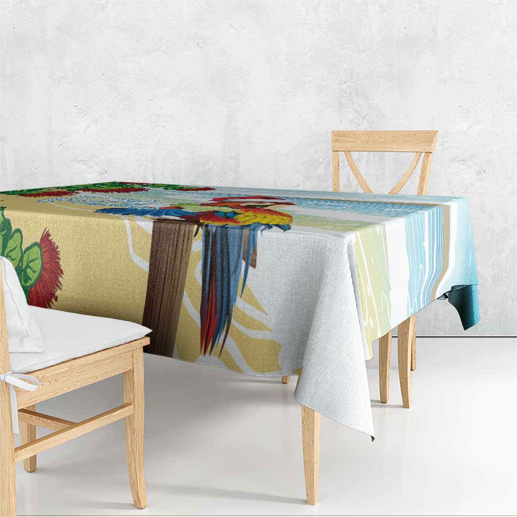 Have A Very Beach Christmas Tablecloth Parrot By Lehua Flower LT7 - Polynesian Pride
