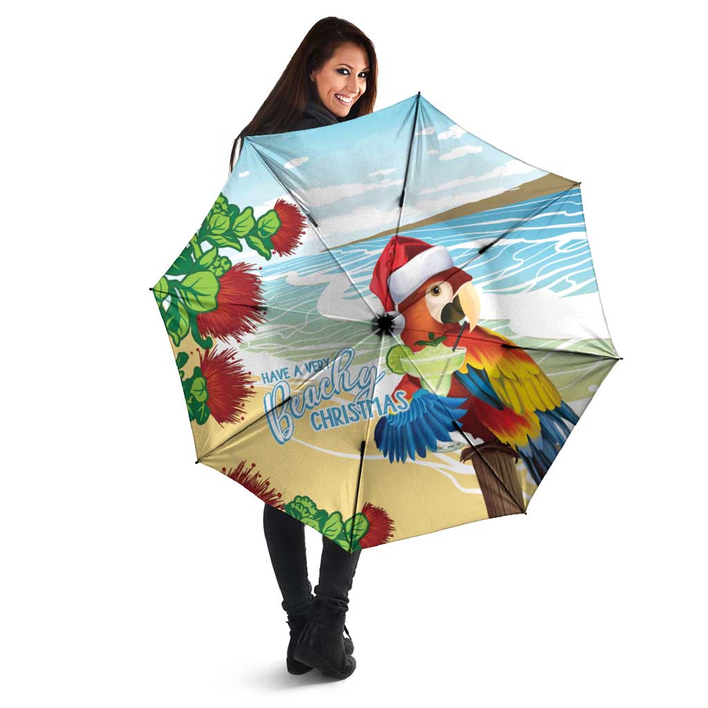 Have A Very Beach Christmas Umbrella Parrot By Lehua Flower - Polynesian Pride
