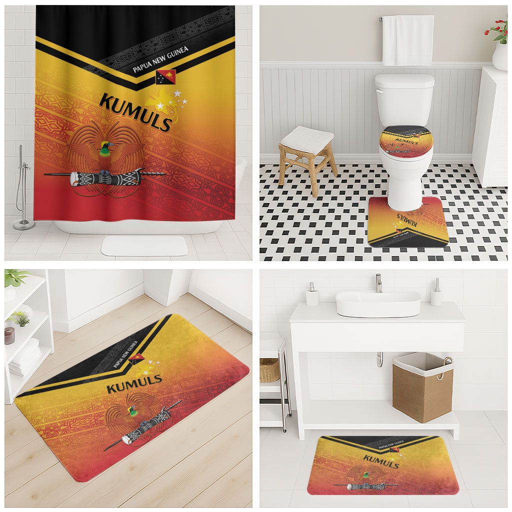 Papua New Guinea Rugby The Kumuls Bathroom Set Motuan Inspired Pattern LT7 - Polynesian Pride