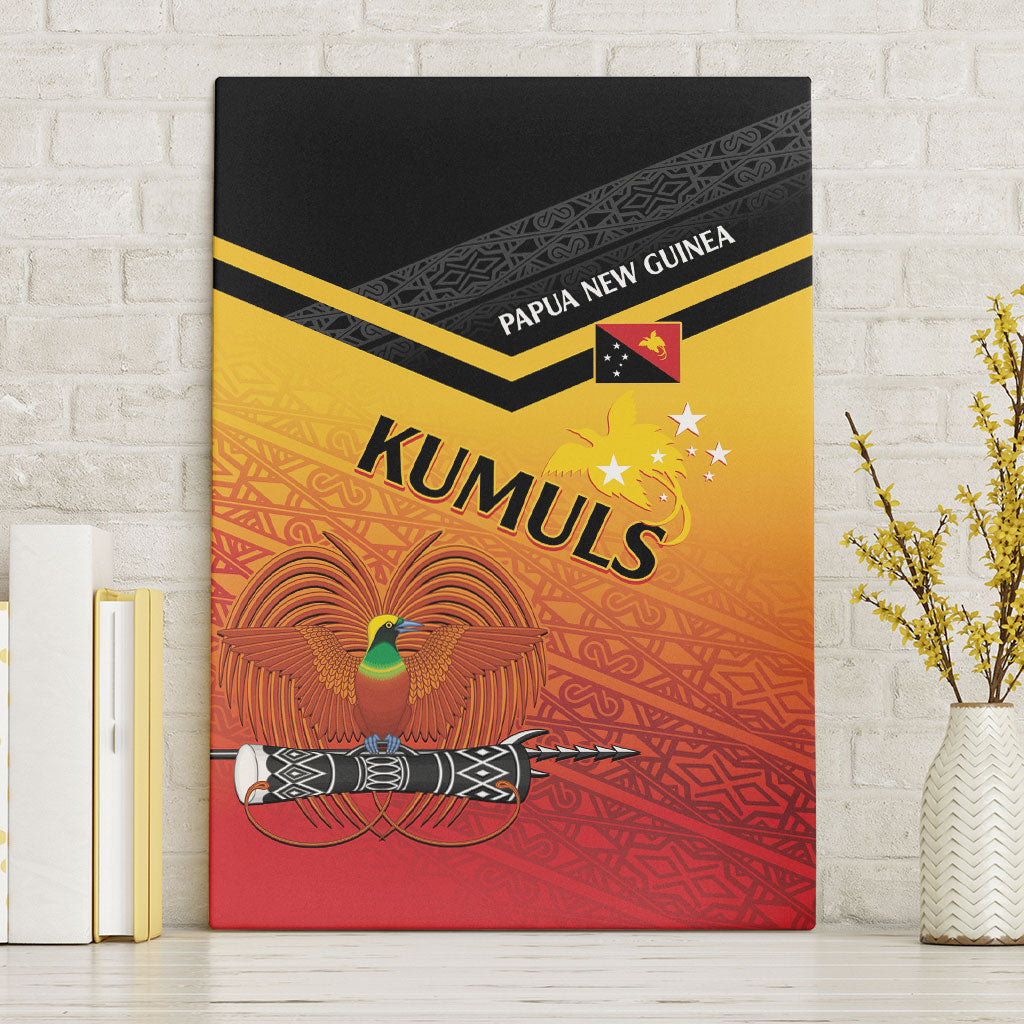 Papua New Guinea Rugby The Kumuls Canvas Wall Art Motuan Inspired Pattern LT7 Without Frame Multicolor - Polynesian Pride