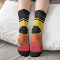 Papua New Guinea Custom Rugby The Kumuls Crew Socks Motuan Inspired Pattern LT7 - Polynesian Pride