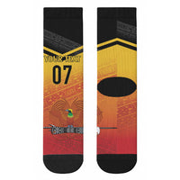 Papua New Guinea Custom Rugby The Kumuls Crew Socks Motuan Inspired Pattern LT7 - Polynesian Pride