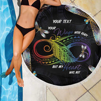 Personalised Polynesian Memorial Beach Blanket Your Wings Were Ready But My Heart Was Not LT7 - Polynesian Pride