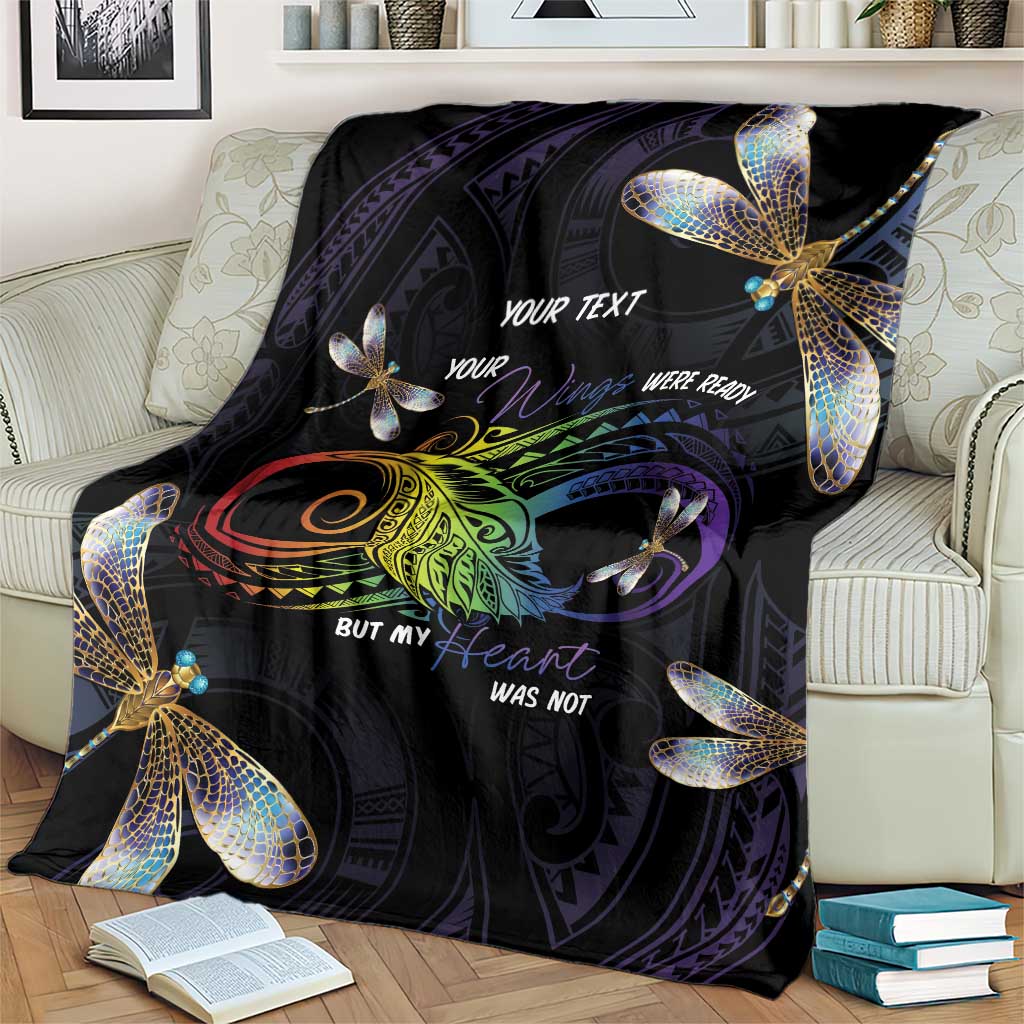 Personalised Polynesian Memorial Blanket Your Wings Were Ready But My Heart Was Not LT7 - Polynesian Pride