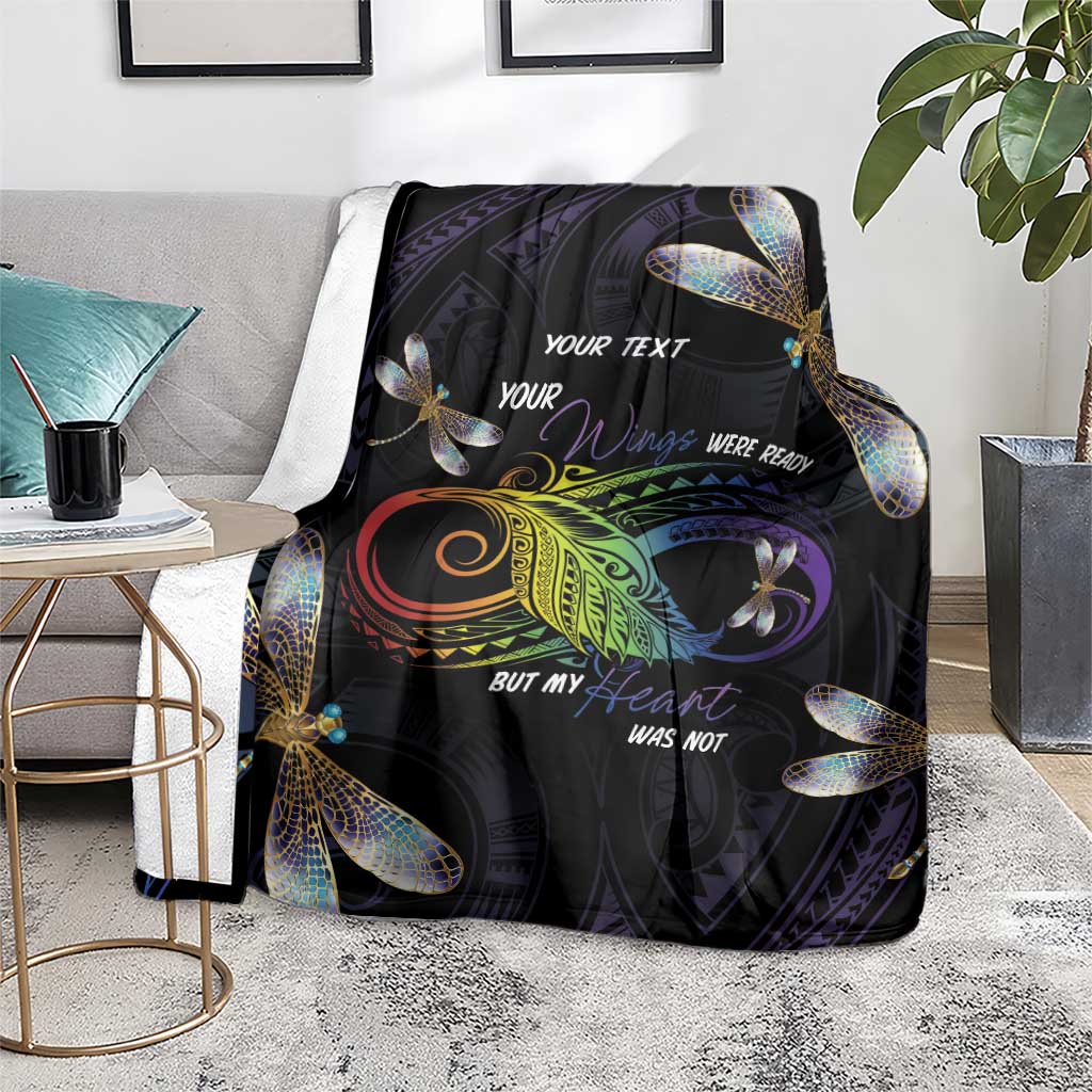 Personalised Polynesian Memorial Blanket Your Wings Were Ready But My Heart Was Not LT7 - Polynesian Pride