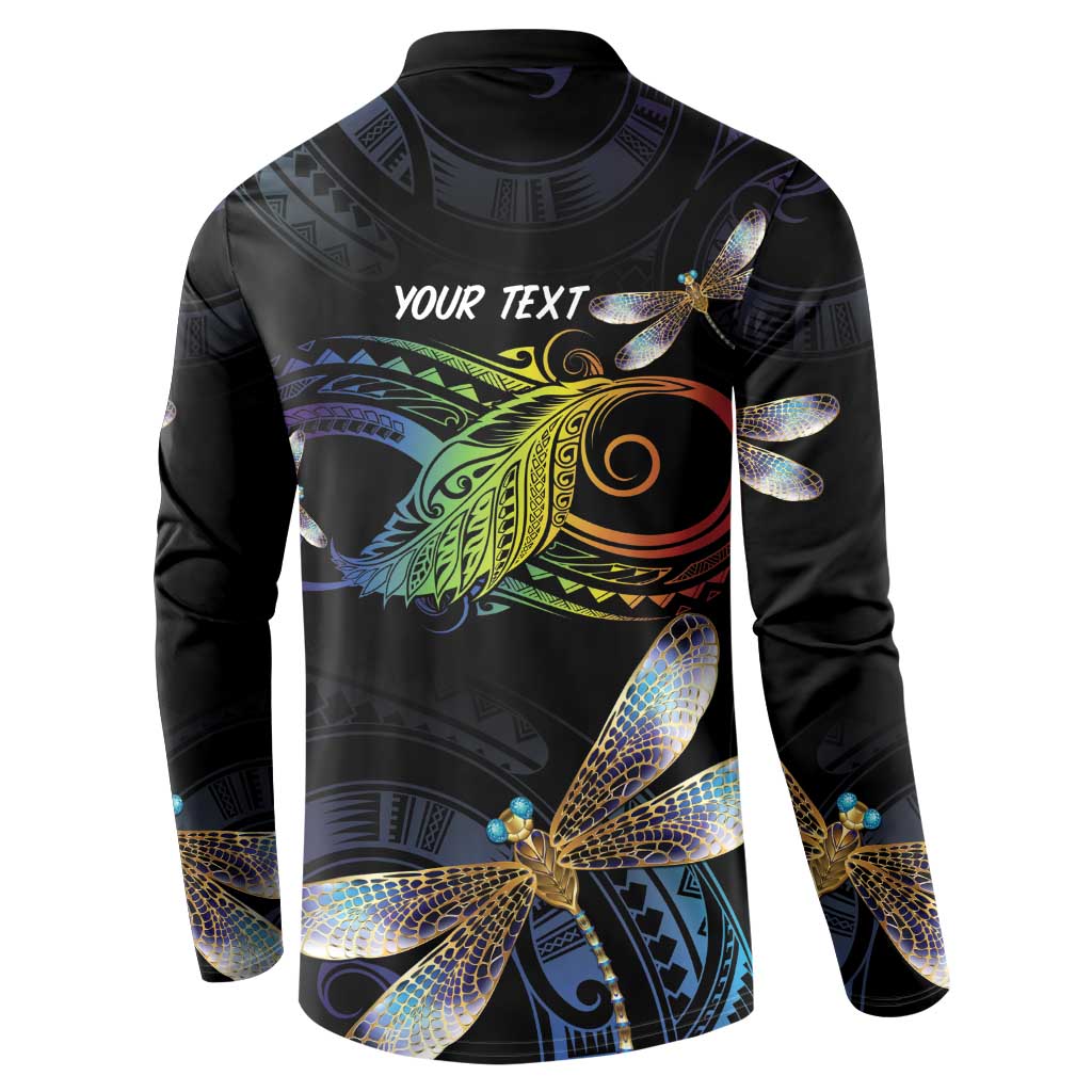 Personalised Polynesian Memorial Button Sweatshirt Your Wings Were Ready But My Heart Was Not LT7 - Polynesian Pride