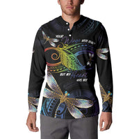 Personalised Polynesian Memorial Button Sweatshirt Your Wings Were Ready But My Heart Was Not LT7 - Polynesian Pride