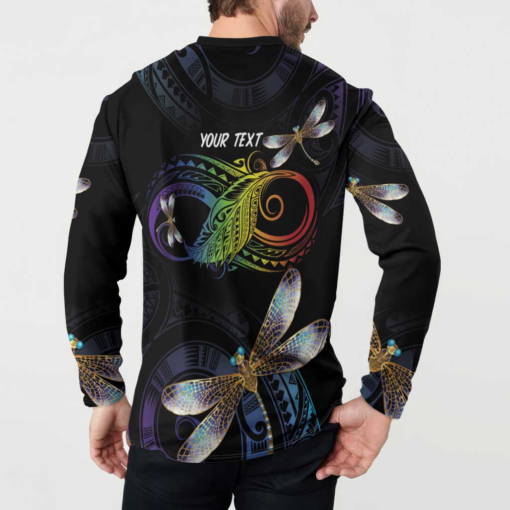 Personalised Polynesian Memorial Button Sweatshirt Your Wings Were Ready But My Heart Was Not LT7 - Polynesian Pride