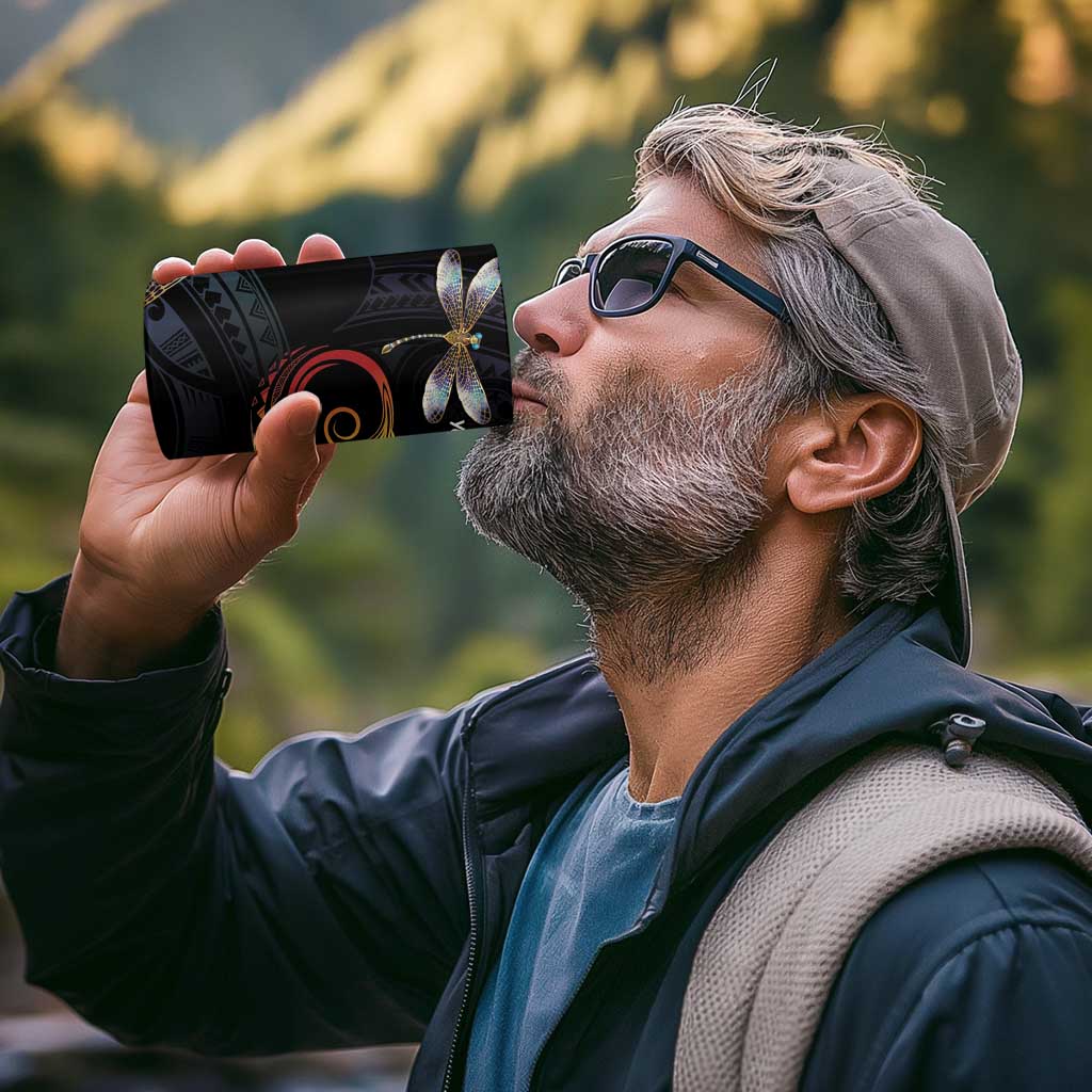 Personalised Polynesian Memorial 4 in 1 Can Cooler Tumbler Your Wings Were Ready But My Heart Was Not
