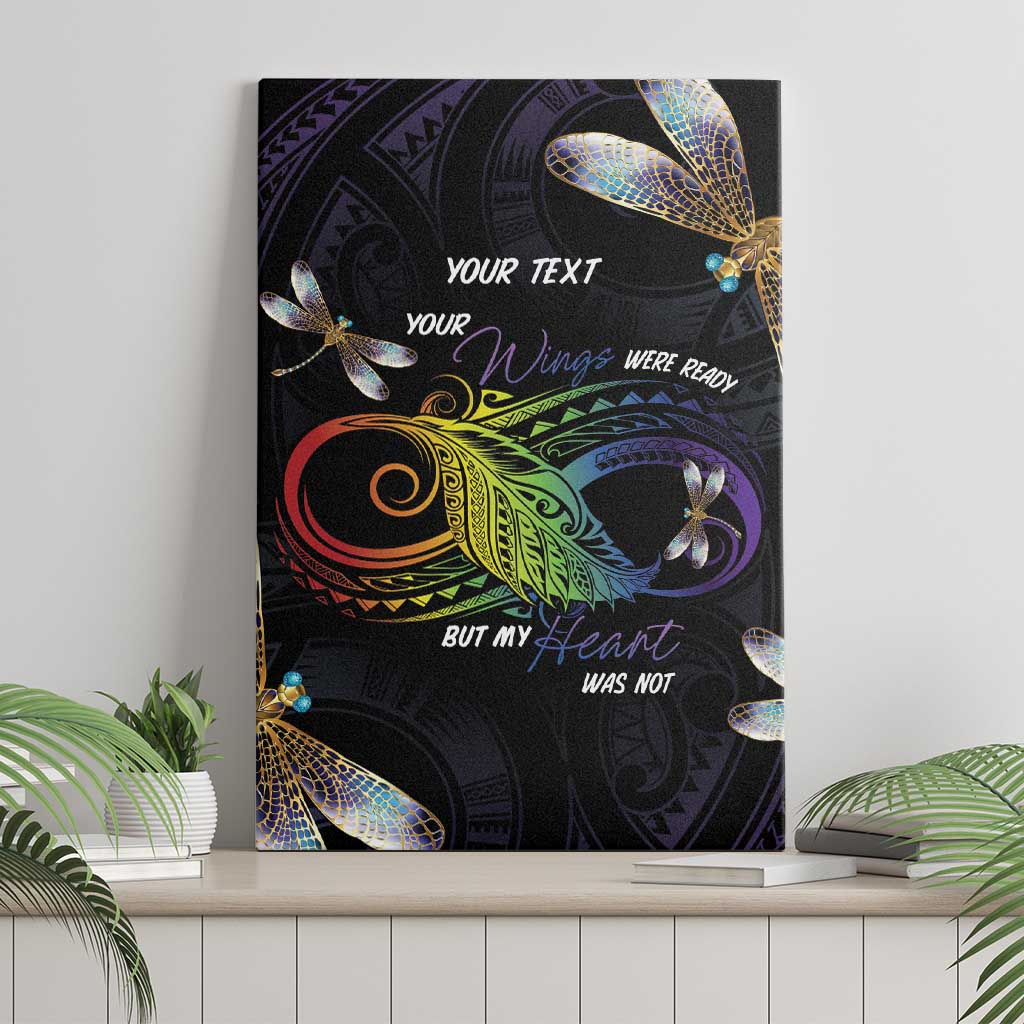 Personalised Polynesian Memorial Canvas Wall Art Your Wings Were Ready But My Heart Was Not LT7 - Polynesian Pride