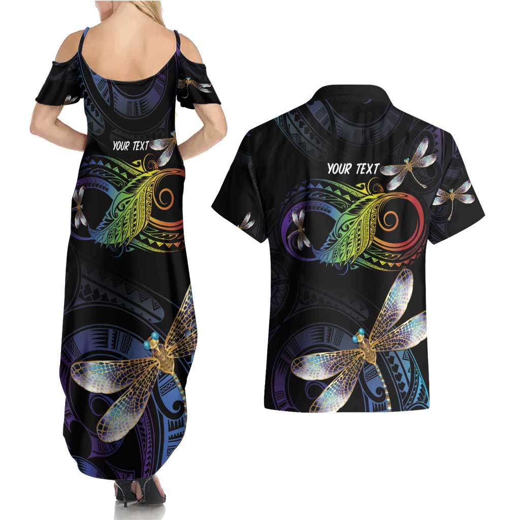 Personalised Polynesian Memorial Couples Matching Summer Maxi Dress and Hawaiian Shirt Your Wings Were Ready But My Heart Was Not