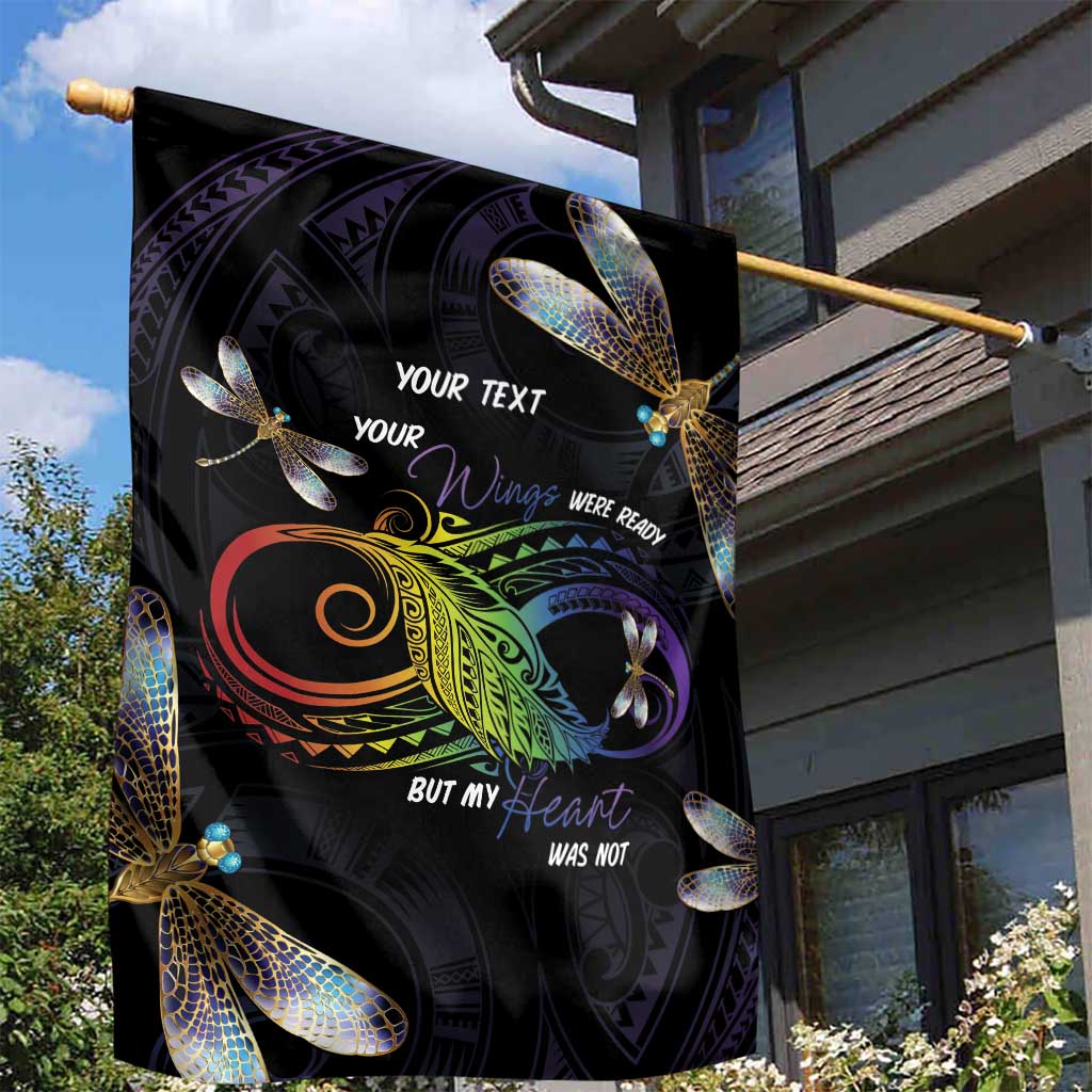 Personalised Polynesian Memorial Garden Flag Your Wings Were Ready But My Heart Was Not LT7 - Polynesian Pride