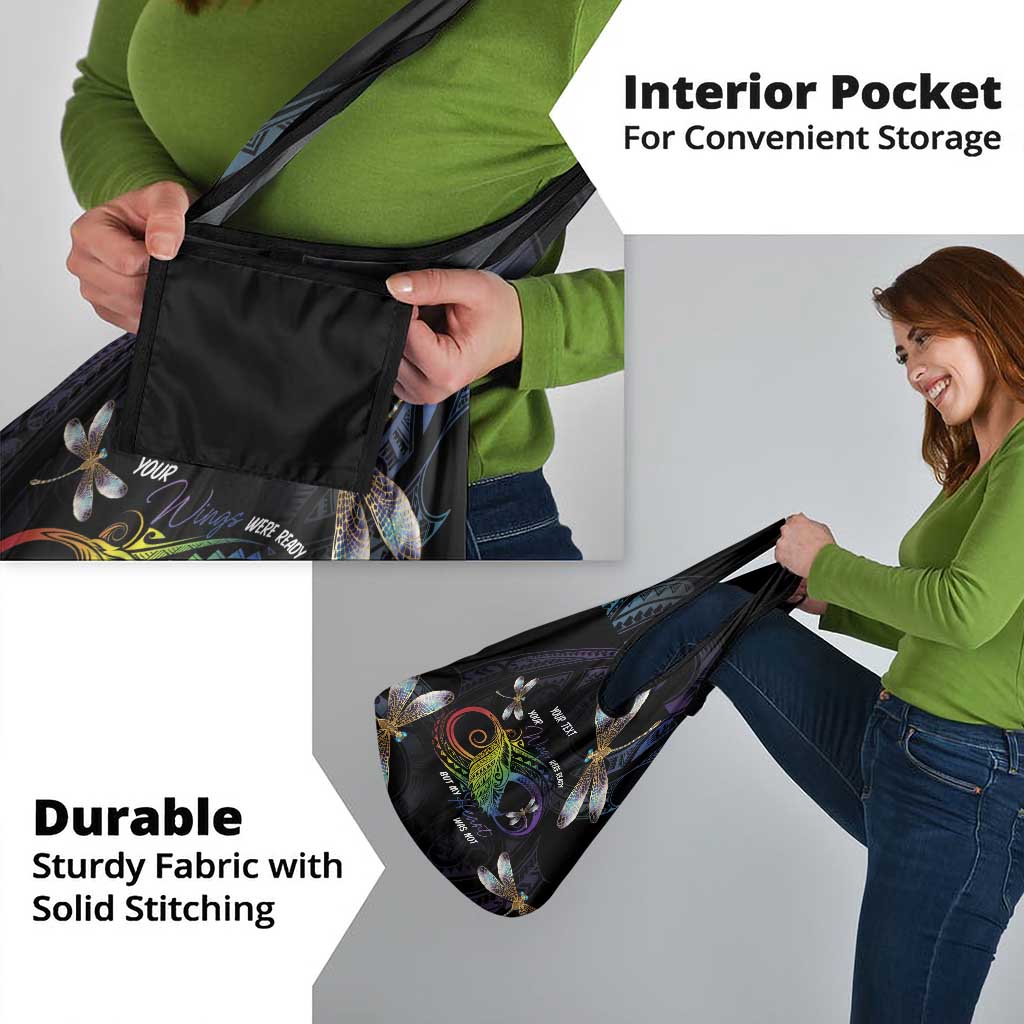 Personalised Polynesian Memorial Grocery Bag Your Wings Were Ready But My Heart Was Not