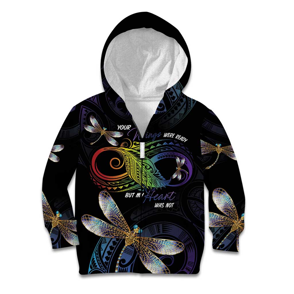Personalised Polynesian Memorial Kid Hoodie Your Wings Were Ready But My Heart Was Not