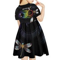 Personalised Polynesian Memorial Kid Short Sleeve Dress Your Wings Were Ready But My Heart Was Not