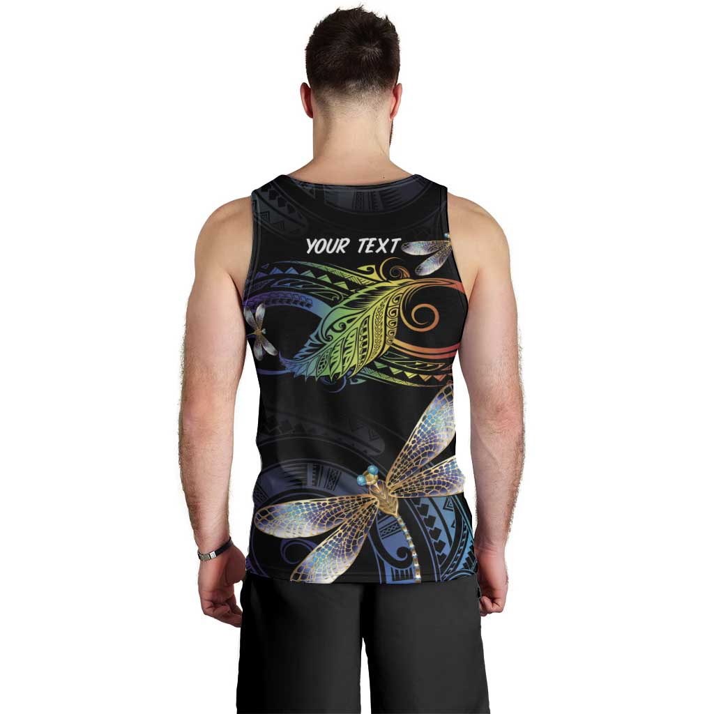 Personalised Polynesian Memorial Men Tank Top Your Wings Were Ready But My Heart Was Not LT7 - Polynesian Pride