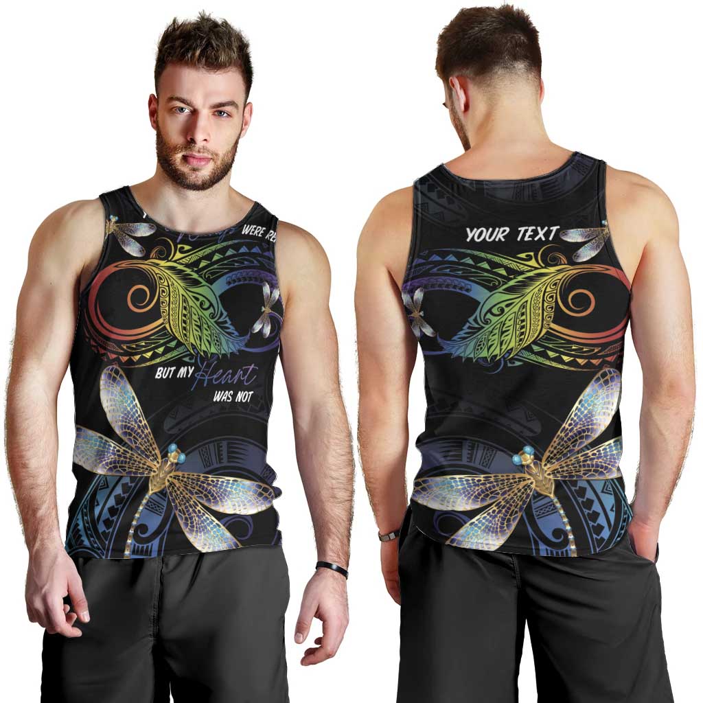 Personalised Polynesian Memorial Men Tank Top Your Wings Were Ready But My Heart Was Not LT7 - Polynesian Pride