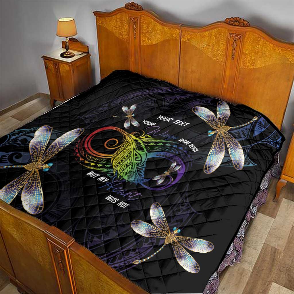 Personalised Polynesian Memorial Quilt Your Wings Were Ready But My Heart Was Not